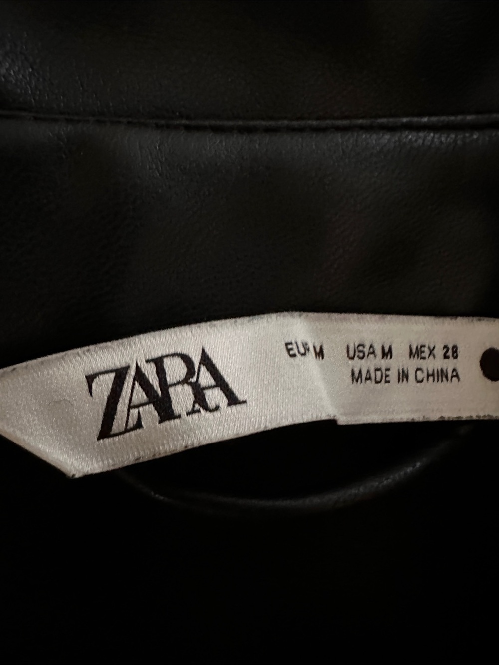 Zara Black Faux Leather Long Maxi Button-Up Shirt Dress - Picture 5 of 12